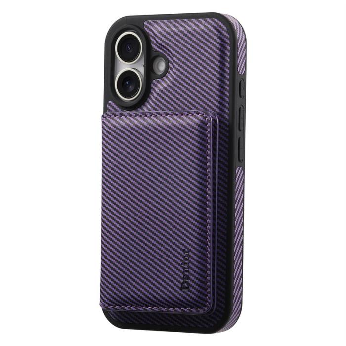 DENIOR - DENIOR iPhone 16 Plus Skal Äkta Läder Magnetisk Lila