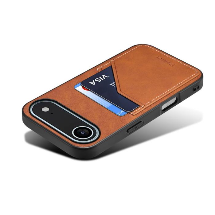 DENIOR - DENIOR iPhone Air Fodral PU Läder + TPU + PC - Brun