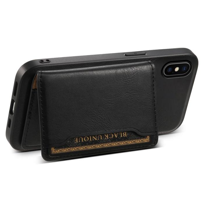 DENIOR - DENIOR iPhone X / XS Skal i äkta läder - Svart