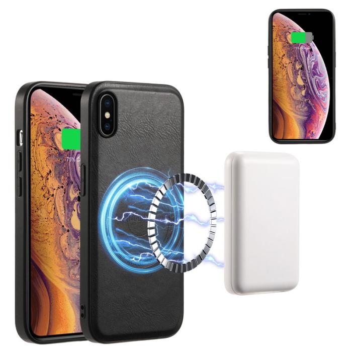 DENIOR - DENIOR iPhone X / XS Skal i äkta läder - Svart