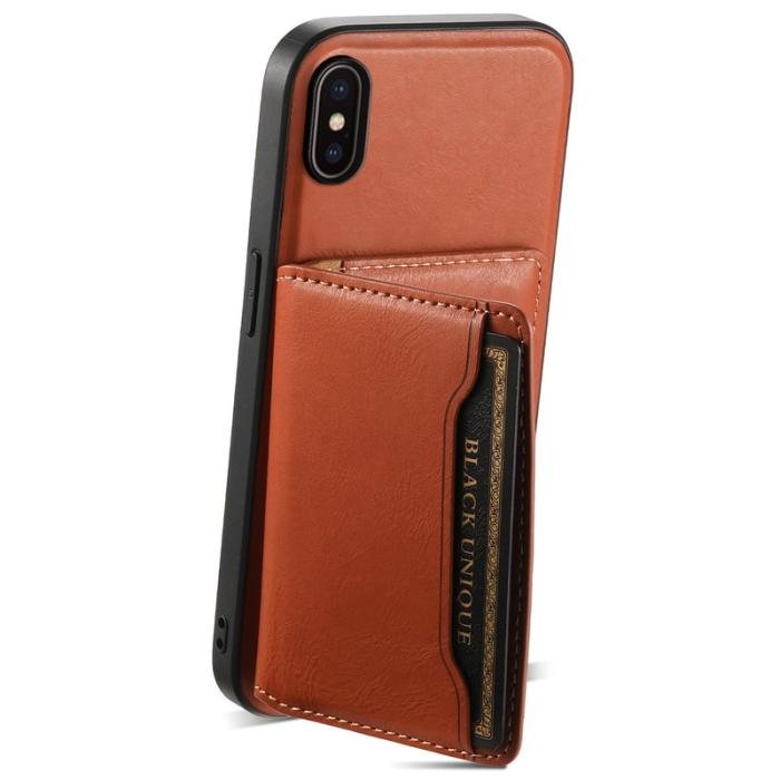 DENIOR - DENIOR iPhone X / XS Skal i äkta läder - Brun