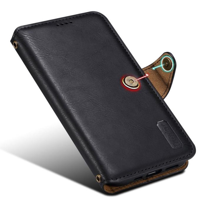 DENIOR - DENIOR iPhone XR Fodral PU-läder Svart med lädertextur