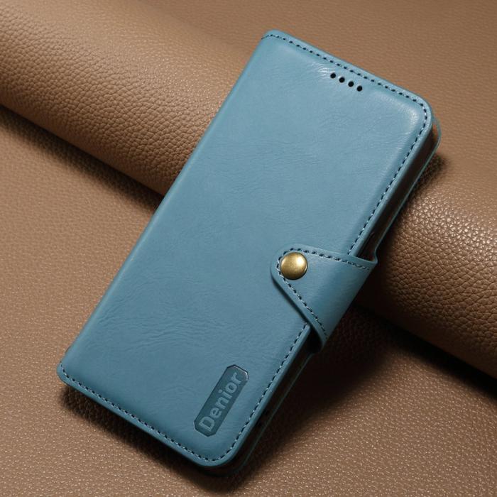 DENIOR - DENIOR iPhone XR Fodral PU-läder med lädertextur - Blå