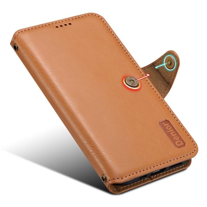 DENIOR - DENIOR iPhone XR Fodral PU Läder Plånbok Skydd Khaki