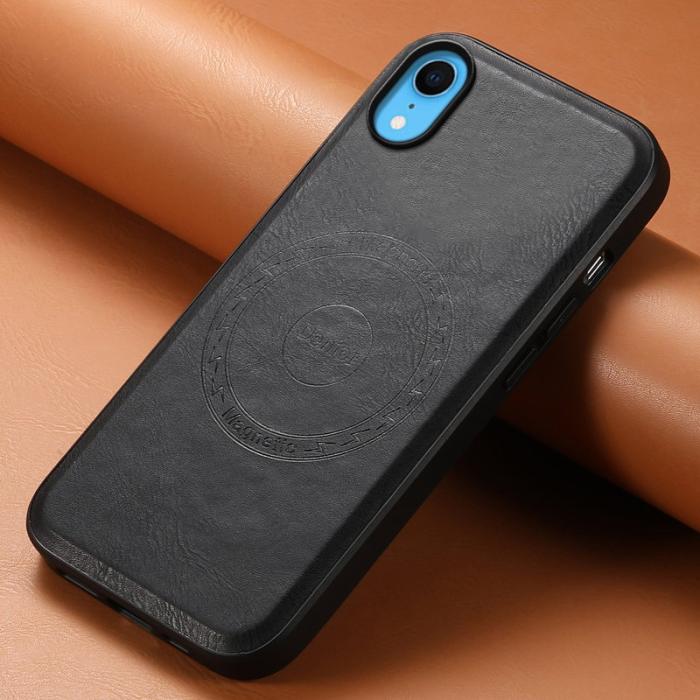 DENIOR - DENIOR iPhone XR Fodral PU-läder Magsafe-kompatibel - Svart