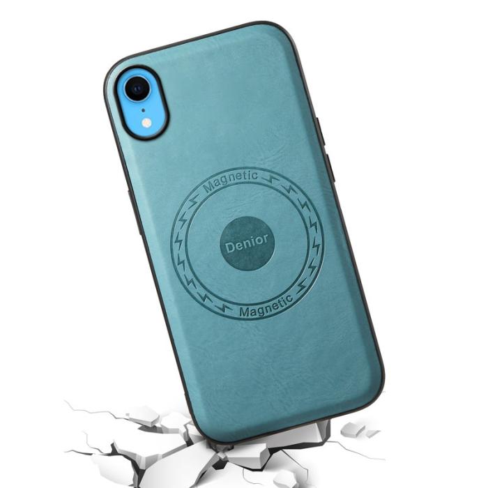 DENIOR - DENIOR iPhone XR Fodral PU Läder Magsafe Kompatibel - Blå