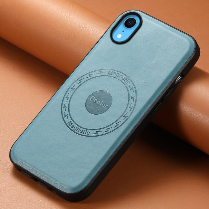 DENIOR - DENIOR iPhone XR Fodral PU Läder Magsafe Kompatibel - Blå