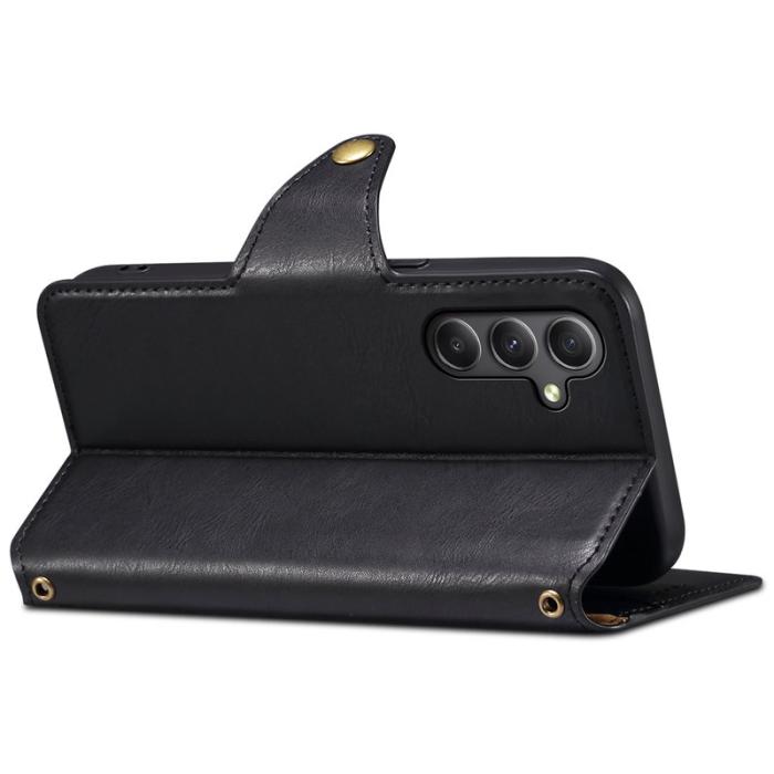 DENIOR - DENIOR Samsung Galaxy A34 5G Plånboksfodral Konstläder - Svart