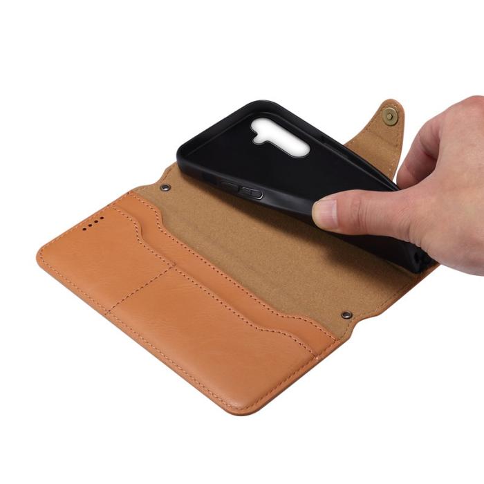 DENIOR - DENIOR Samsung Galaxy A34 5G Plånboksfodral Konstläder Khaki