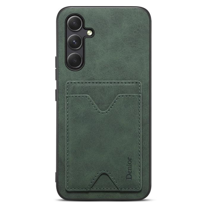 DENIOR - DENIOR Samsung Galaxy A34 5G TPU Skal PU-läder Grön