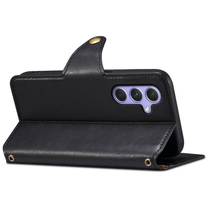 DENIOR - DENIOR Samsung Galaxy A54 5G Plånboksfodral PU Läder Svart