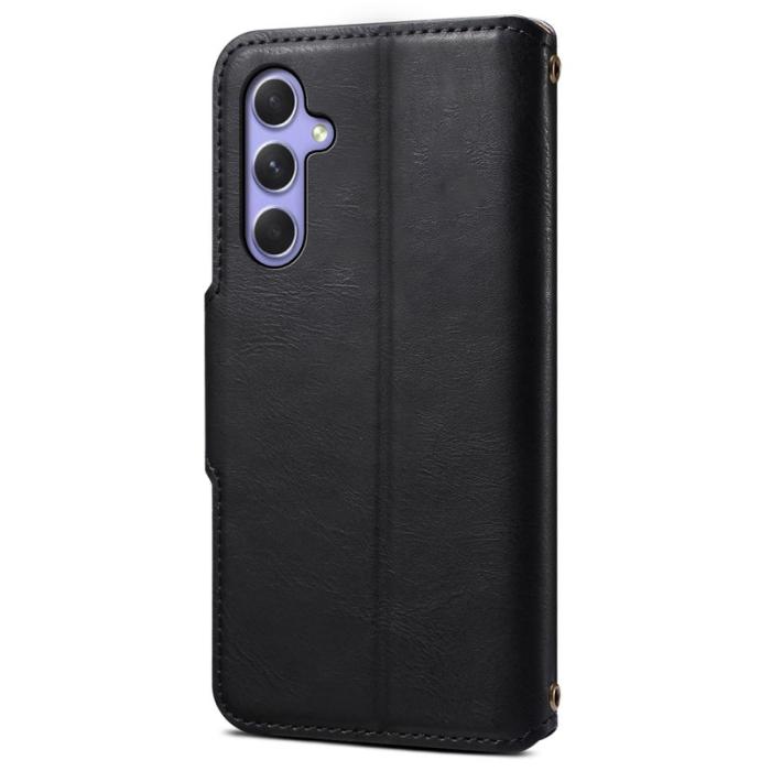 DENIOR - DENIOR Samsung Galaxy A54 5G Plånboksfodral PU Läder Svart