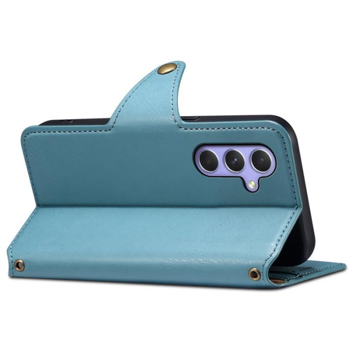 DENIOR - DENIOR Samsung Galaxy A54 5G Plånboksfodral PU Läder Blå