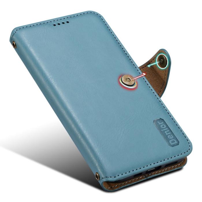 DENIOR - DENIOR Samsung Galaxy A54 5G Plånboksfodral PU Läder Blå