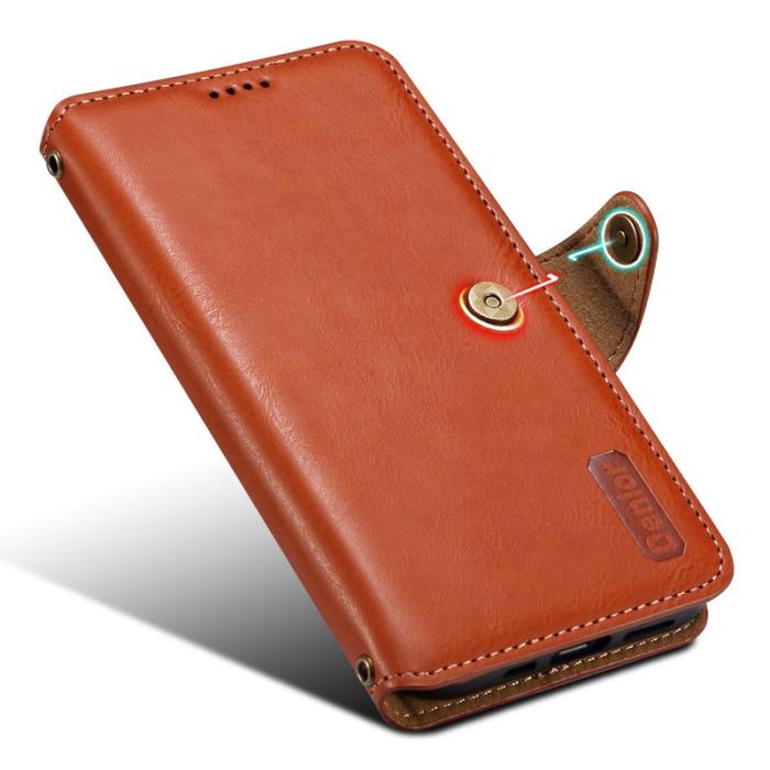 DENIOR - DENIOR Samsung Galaxy A54 5G Plånboksfodral PU Läder Brun