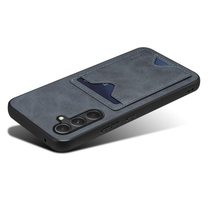 DENIOR - DENIOR Samsung Galaxy A55 5G Fodral Läderbelagt TPU Grå