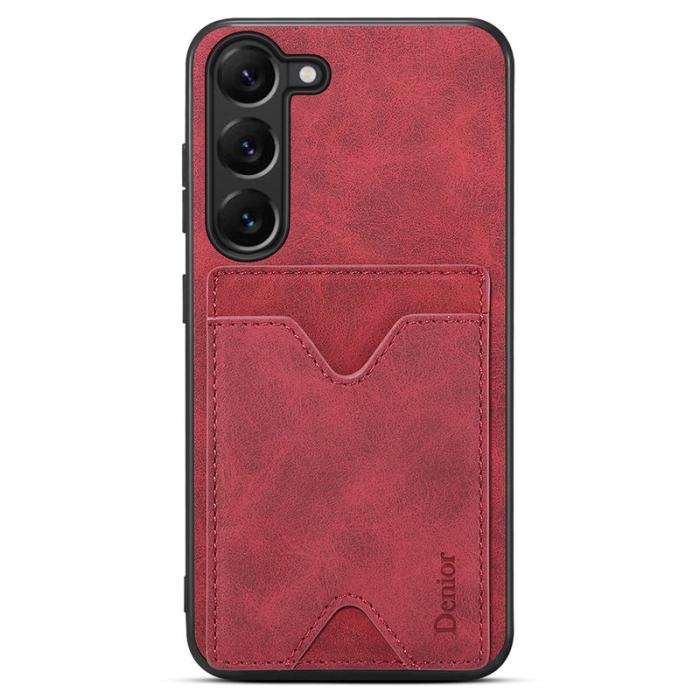 DENIOR - DENIOR Samsung Galaxy S24 Fodral i äkta läder - Röd