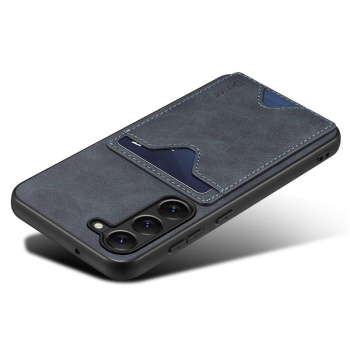 DENIOR - DENIOR Samsung Galaxy S24 Plus Fodral Stöttålig Läder + TPU Grå