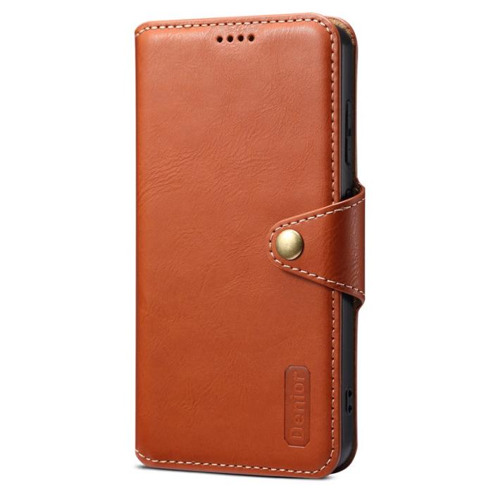 DENIOR - DENIOR Samsung Galaxy S24 Plus Fodral Äkta Läder Brun