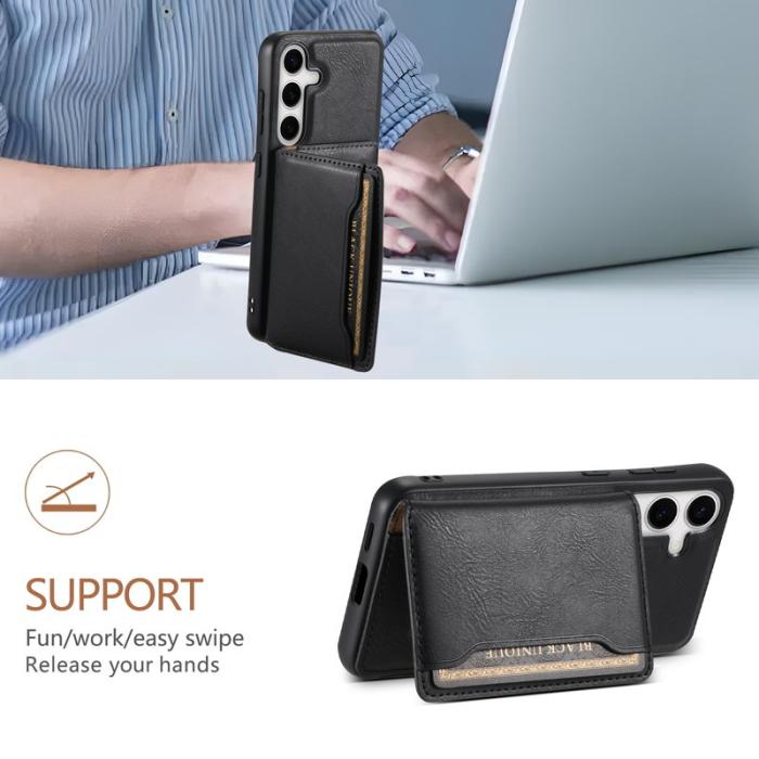 DENIOR - DENIOR Samsung Galaxy S24 Plus Fodral Magnetisk Skyddsväska - Svart