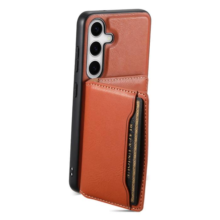 DENIOR - DENIOR Samsung Galaxy S24 Plus Fodral Magnetiskt Skydd Brun