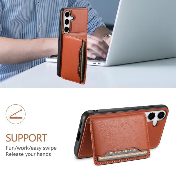 DENIOR - DENIOR Samsung Galaxy S24 Plus Fodral Magnetiskt Skydd Brun