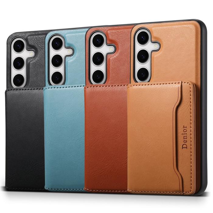 DENIOR - DENIOR Samsung Galaxy S24 Plus Fodral Magnetiskt Skydd Brun