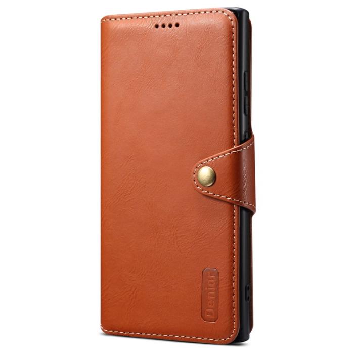 DENIOR - DENIOR Samsung Galaxy S24 Ultra Fodral Äkta Läder Brun