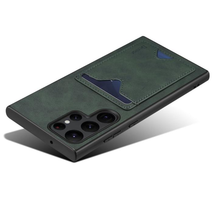 DENIOR - DENIOR Samsung Galaxy S24 Ultra Fodral Läder + TPU Grön