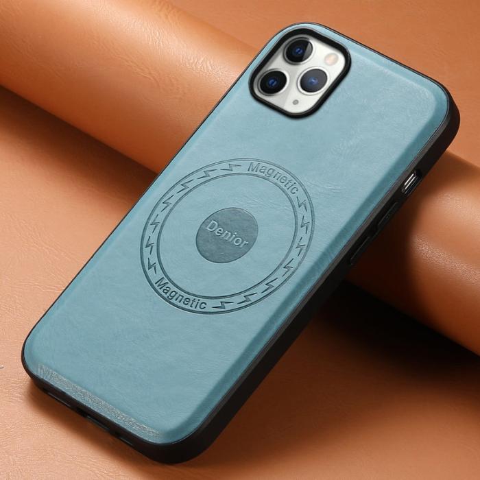 DENIOR - DENIOR iPhone 11 Pro Max Skal i PU-läder - Blå