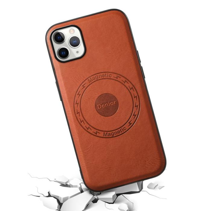 DENIOR - DENIOR iPhone 11 Pro Max Skal i PU-läder - Brun