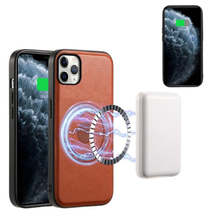 DENIOR - DENIOR iPhone 11 Pro Max Skal i PU-läder - Brun