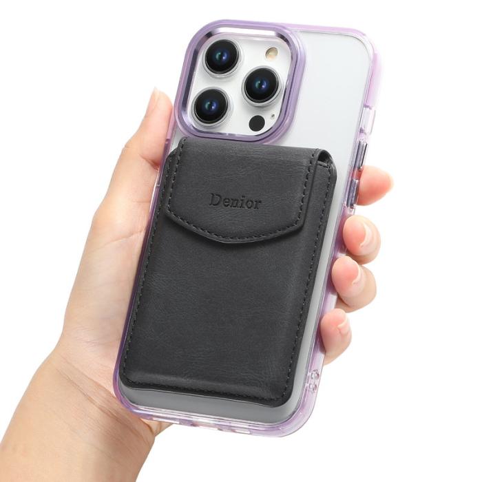 DENIOR - DENIOR V12 Magnetiskt Kortfodral i PU-läder - Svart