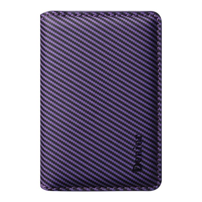 DENIOR - DENIOR V13 Magnetiskt kortfodral i kolfiberläder - Lila