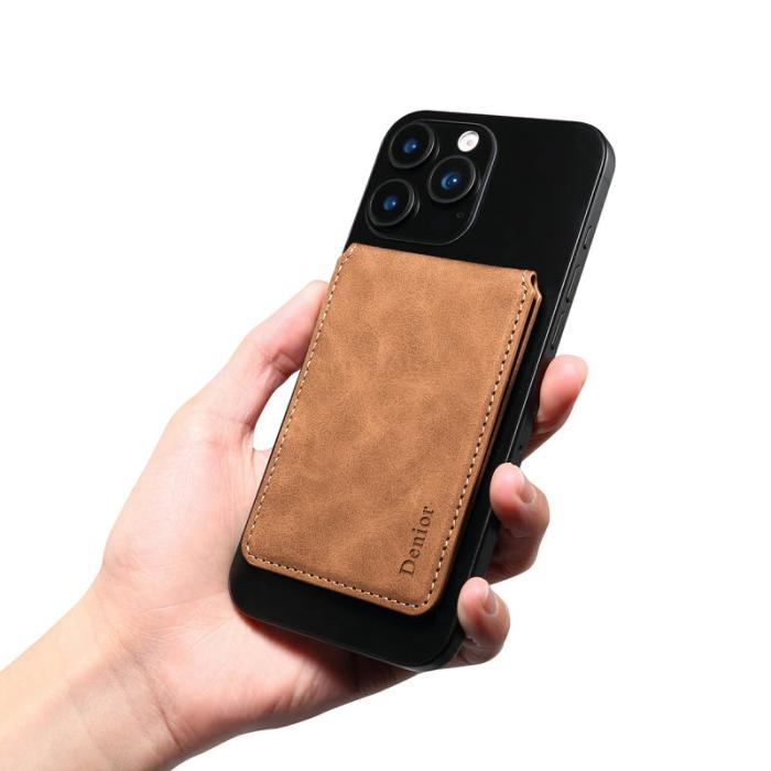 DENIOR - DENIOR V19 Magnetiskt Kortfodral Retro Textur RFID Skydd - Brun