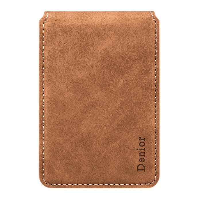 DENIOR - DENIOR V19 Magnetiskt Kortfodral Retro Textur RFID Skydd - Brun