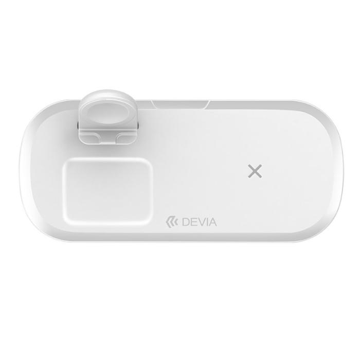OEM - DEVIA Smart Series Trådlös Laddare 3-i-1 15W Snabbladdningsstation svart