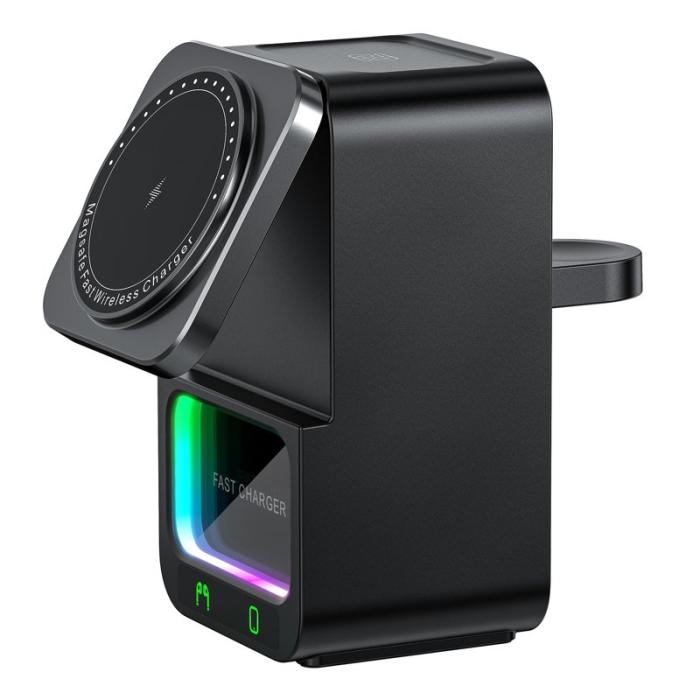 OEM - DH19 5-i-1 Bluetooth-högtalare och trådlös laddare för Apple Watch - Svart