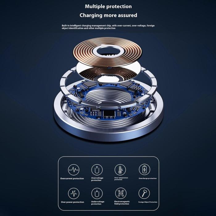 OEM - DUDAO A12XS Aluminiumlegering 15W Magnetisk Trådlös Laddare för iPhone