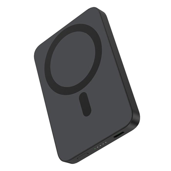 OEM - E61A Magnetisk trådlös laddare för iPhone 15/14/13/12, 5000mAh, svart