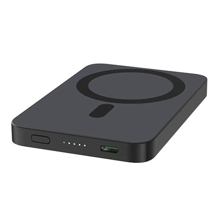 OEM - E61A Magnetisk trådlös laddare för iPhone 15/14/13/12, 5000mAh, svart