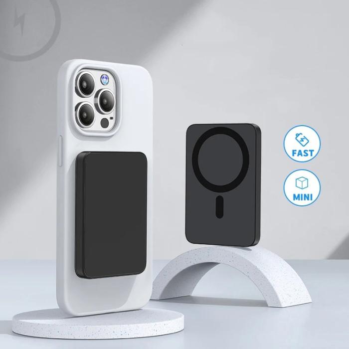 OEM - E61A Magnetisk trådlös laddare för iPhone 15/14/13/12, 5000mAh, svart