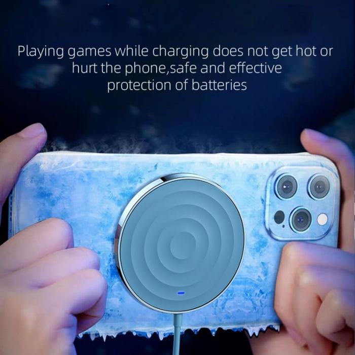 OEM - ESSAGER 15W Trådlös laddningsdocka Snabbladdare Magnetisk - Vit