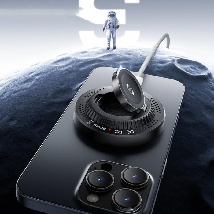 OEM - ESSAGER 2-i-1 Magnetisk Trådlös Laddare 15W Snabbladdning Slim Design