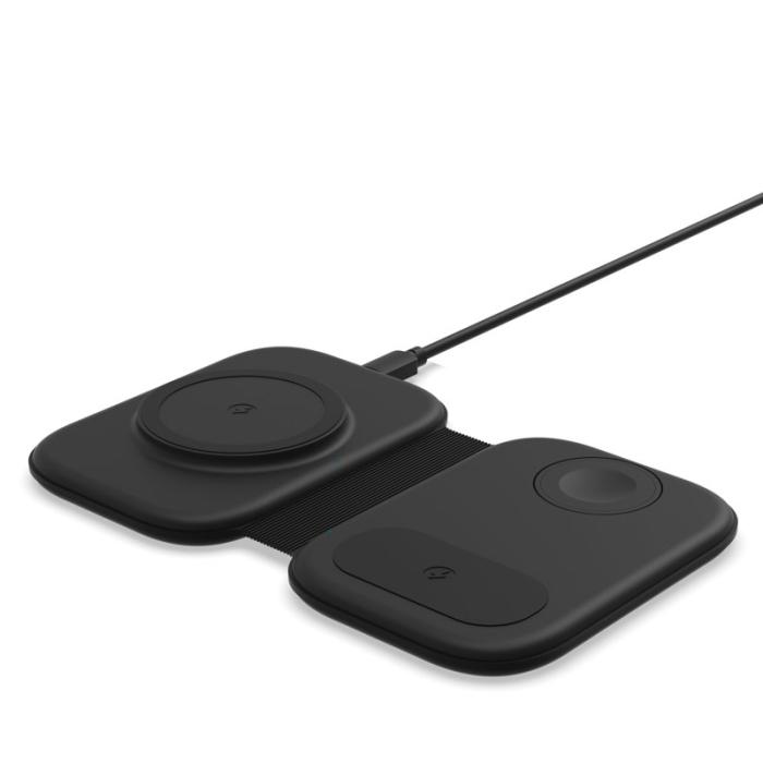 OEM - F20P 3-i-1 trådlös laddare för iPhone, Apple Watch, AirPods - Svart