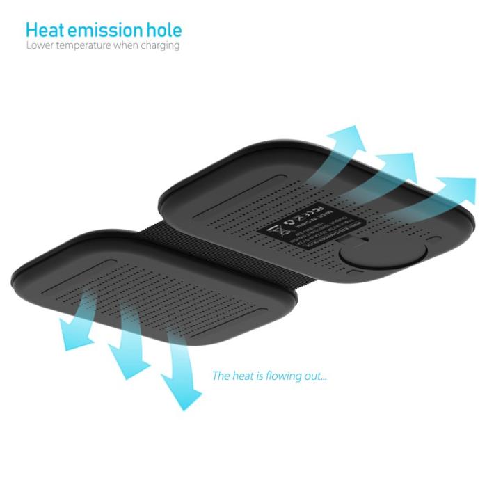 OEM - F20P 3-i-1 trådlös laddare för iPhone, Apple Watch, AirPods - Svart