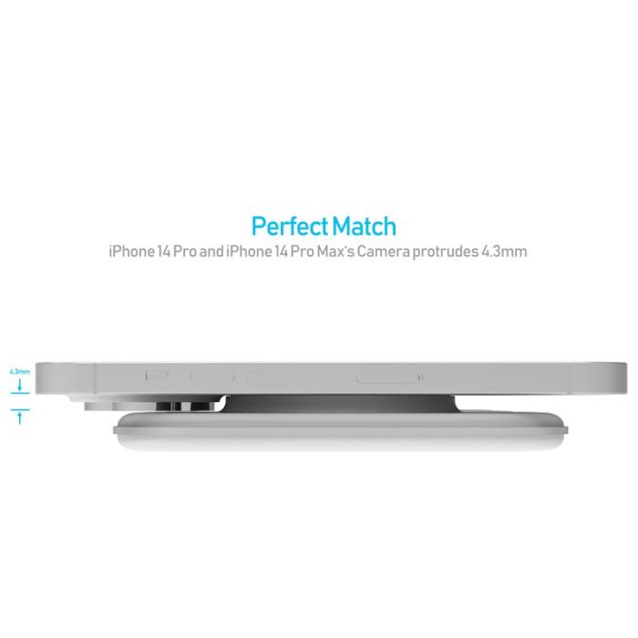 OEM - F20P Trådlös laddare 3-i-1 för iPhone, Apple Watch, AirPods - Vit