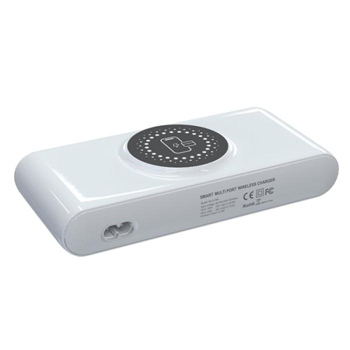 OEM - F9A 6-i-1 Multifunktionell 72W Trådlös Laddare med 2 USB + 2 Type C, EU