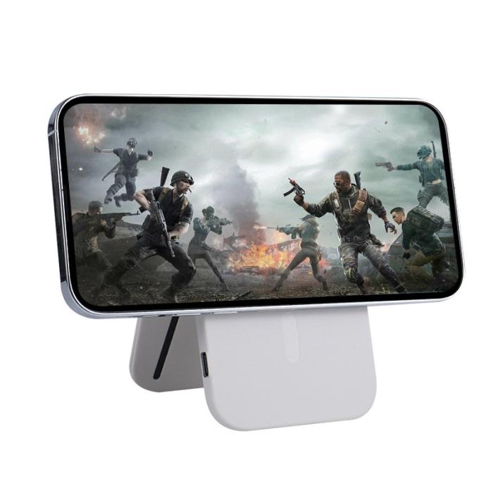 OEM - FLD-F5 3-i-1 Magnetisk Trådlös Laddare Fällbar Kortväska - Beige