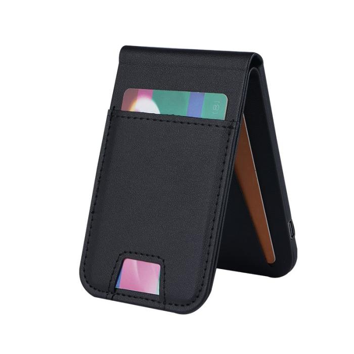 OEM - FLD-F5 3-i-1 Magnetisk Trådlös Laddare Fällbar Kortväska - Svart